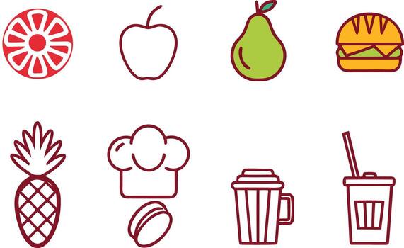 Flat Icons Artwork Bundle UI and UX Icons Illustration Set Digital Icons Design Collection vector