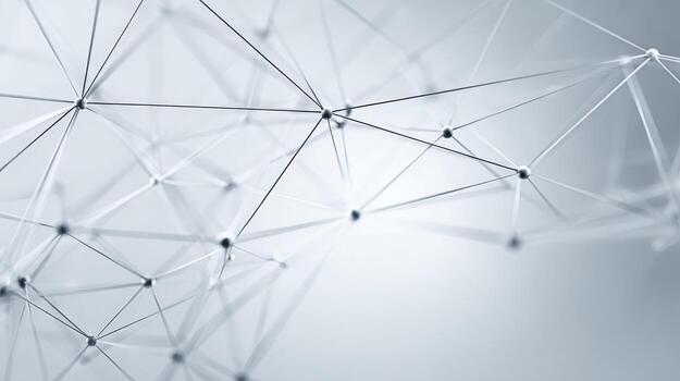 Abstract Network Connection with Nodes and Lines in a Modern, Clean Design for Technology photo