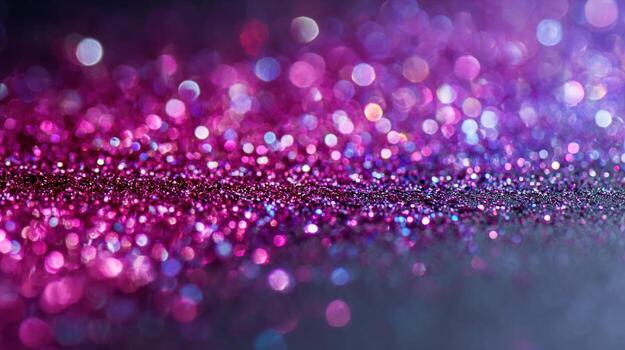 Sparkling purple glitter background with bokeh effect, perfect for adding a touch of glamour and luxury photo