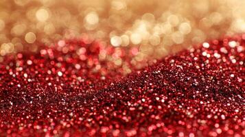 espumoso rojo y oro Brillantina textura antecedentes para festivo celebraciones y diseño elementos foto
