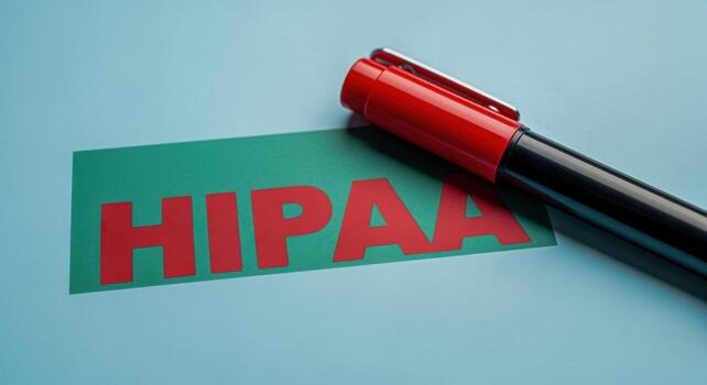 salud información portabilidad y responsabilidad Actuar concepto hipaa texto y rojo bolígrafo en azul antecedentes foto