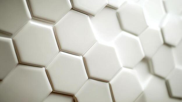 Abstract White Hexagon Pattern Modern, Clean Texture Background for Creative Design and Technological Concepts photo