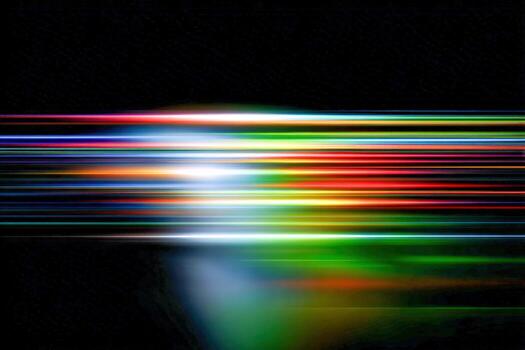 Abstract Light Streaks on Dark Background - Colorful Motion Blur for Modern Design Projects photo