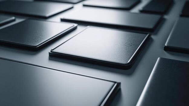 Abstract Dark Tiles Background Modern Design with Geometric Pattern, Elegant Surface for Backdrop or Wallpaper photo