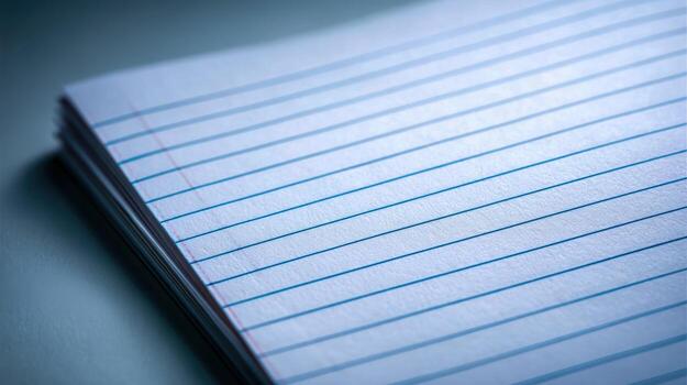 Stack of Lined Notebook Paper, Close-Up View for Business, Educational or Creative Projects photo