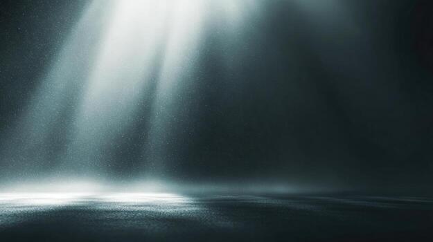 Dramatic Light Rays in Dark Room Moody, Atmospheric Background for Product Displays and Presentations photo