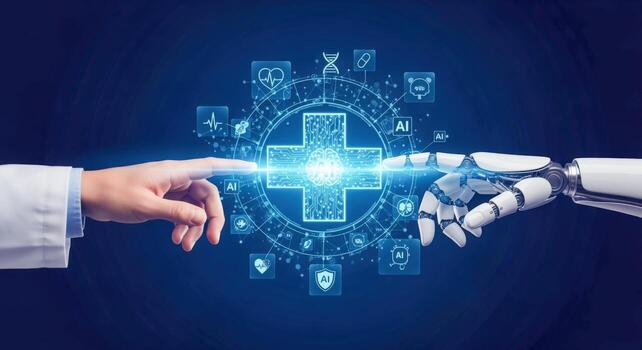 AI Integration in Healthcare Human Touch Meets Robotic Precision for Innovative Medical Solutions and Technology photo