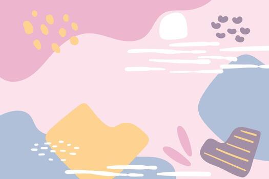Pastel Creative Background with Abstract Shapes and Lines. Minimal Modern Backdrop vector