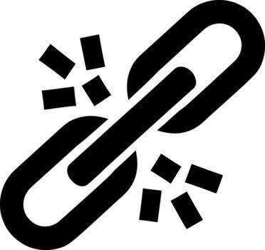 Broken chain link symbol connect disconnect concept icon vector