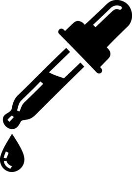 Dropper with liquid drop icon simple graphic vector