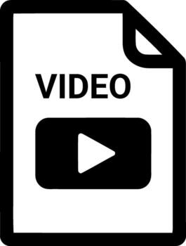 Simple file icon play button symbol media document vector