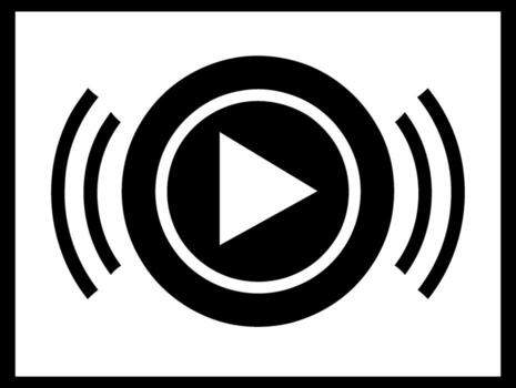 Play button symbol for and sound playback vector