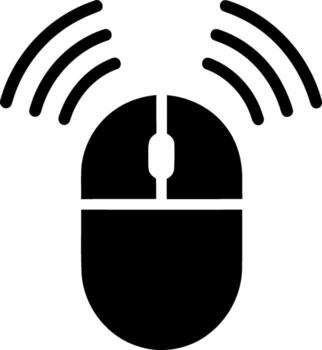 Computer mouse signal icon click wireless technology vector