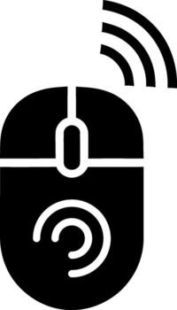 inalámbrico computadora ratón señal icono sencillo digital tecnología vector