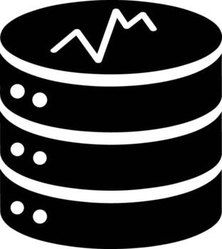 apilado base de datos icono con datos grafico sencillo vector