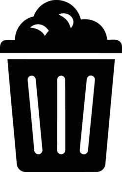 Simple trash can icon for deleting or waste vector