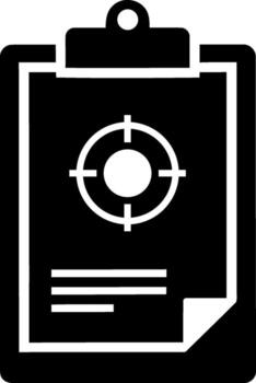 Clipboard target icon for goal setting and strategy planning vector