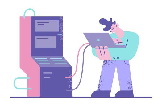 IT technologies and software concept vector