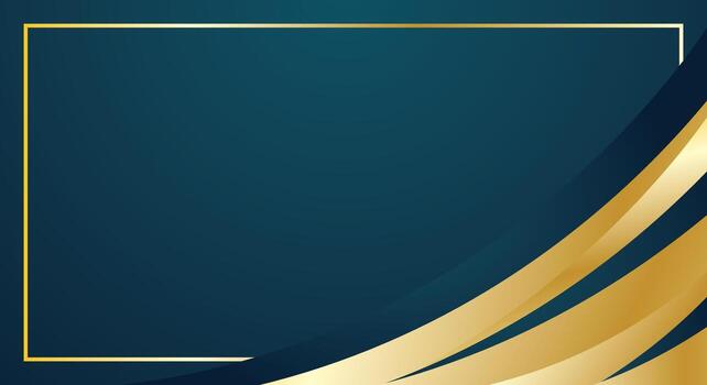 Dark gradient background with luxury gold curved corner border for certificates, presentations and award certificates vector