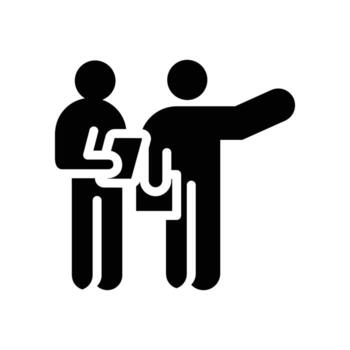 team inspector solid icon design good for web or mobile app vector