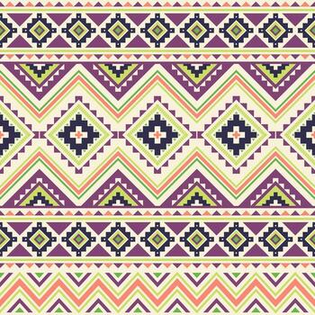 Tribal striped seamless pattern. Aztec geometric background, can be used in textile design, web design for making of decorative paper, wrapping, envelope, clothes, accessories, backpacks, etc. vector