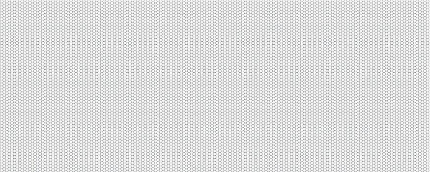 Hexagon honeycomb grid pattern with geometric symmetry. Clean minimal background, modern abstract texture for packaging, web, tech design. Polygon mesh structure. illustration vector