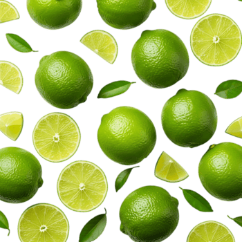 färsk lime isolerat på transparent bakgrund, en vibrerande mönster av hela och skivad frukter, perfekt för tillsats en snygghet Rör till några design eller kulinariska projekt png