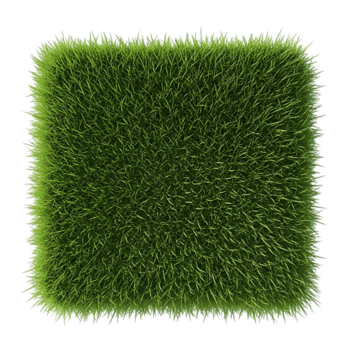 Lush green grass patch isolated on transparent background, presenting a vibrant and textured surface ideal for adding a touch of nature to any design png
