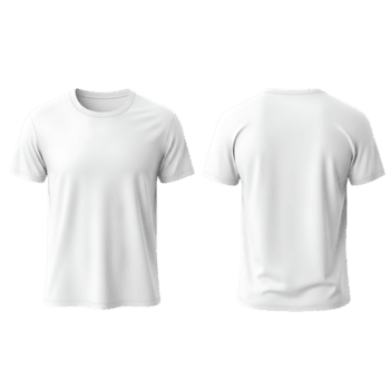 davanti e indietro Visualizza di un' pianura bianca maglietta isolato su trasparente sfondo, in mostra suo semplice design e versatile stile per casuale indossare png