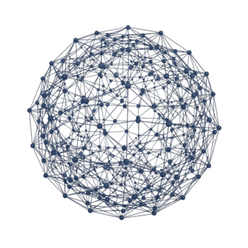abstrakt sfär isolerat på transparent bakgrund, sammansatt av sammankopplade knutpunkter och rader, representerar nätverk, förbindelse, och komplex systemet png