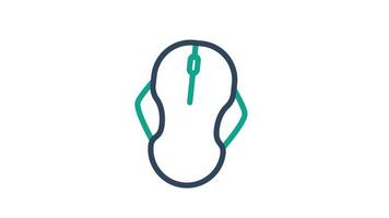 dator mus ikon animation. navigering, kontrollera, klick och digital samspel symbol. transparent bakgrund video