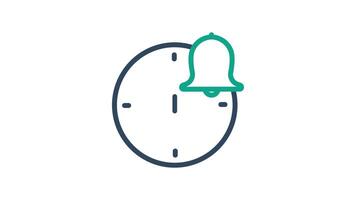 underrättelse ikon animation. smart påminnelser, varningar och schema uppdateringar i verklig tid. transparent bakgrund video