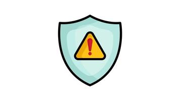 varna ikon animation. brådskande, säkra och Viktig varning underrättelse symbol. alfa kanal, transparent bakgrund video