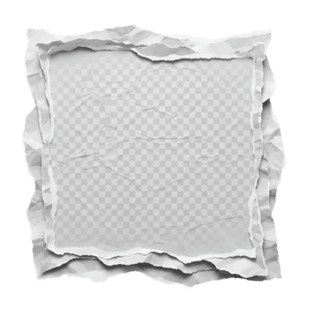 strappato carta telaio con un' trasparente scacchi sfondo per design elementi, isolato su trasparente sfondo png