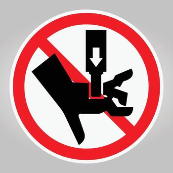 Caution Symbol for Injuries from Sharp Objects in Industrial Settings vector