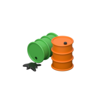3D barrels icon representing oil, fuel, and cargo storage. png
