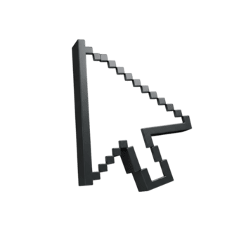 pixelizada computador rato ponteiro cursor seta ícone para digital interação e navegação png