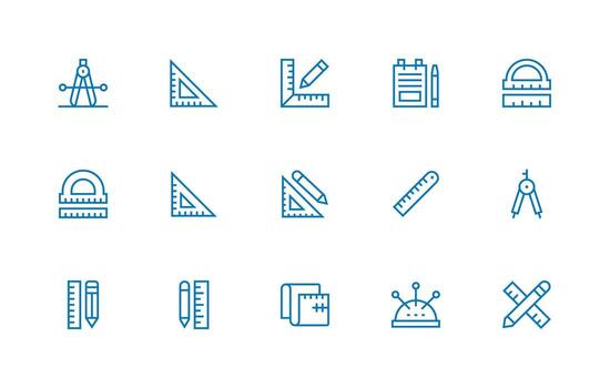 redacción visual paquete conteniendo 15 regular línea íconos optimizado icono paquete para digital productos vector