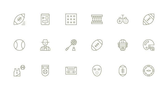 18 Minimal Line Vectors for Player Theme Pixel Perfect Icons for Modern Apps