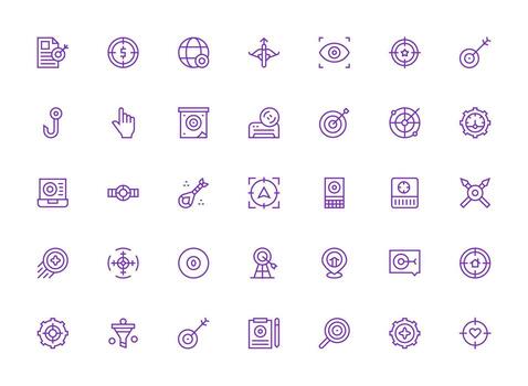 35 Regular Clean Line Vectors for Target Theme Balanced Icon Set for Functional Design