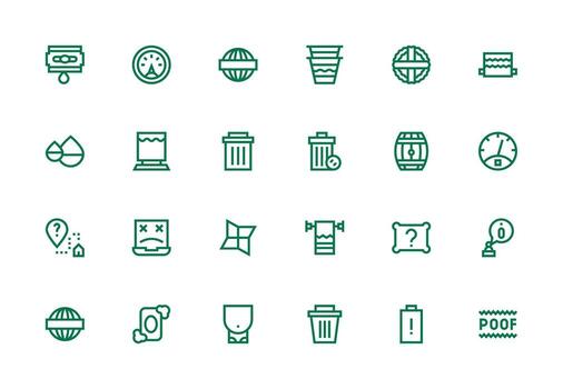 grueso línea línea íconos desde vacío conjunto con 24 vectores personalizable icono serie para móvil pantallas