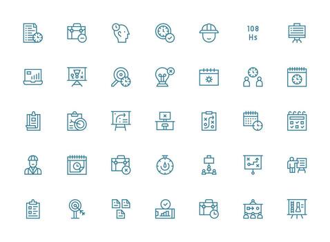 35 regular limpiar línea diseños para proyecto íconos limpiar icono conjunto icono paquete para ui proyectos vector
