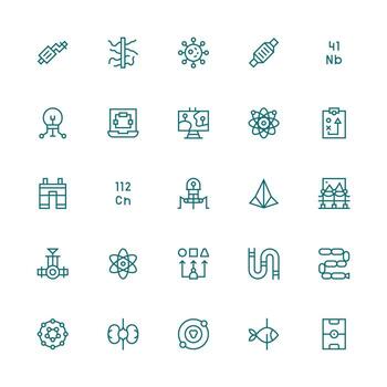 diagrama conjunto con 25 medio carrera contorno íconos completamente editable icono conjunto para web vector