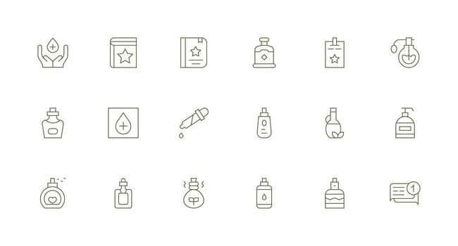 Essential Design Icons featuring 18 in Minimal Line Style Flexible Icon System for Web Interfaces vector