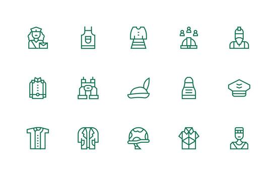 15 Regular Line Style Icons from Uniform Collection Responsive Icon Set for Flexible Layouts vector
