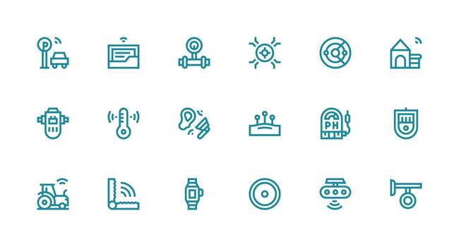 18 fuerte carrera línea íconos para sensor gráficos detallado icono colección para diseño sistemas vector