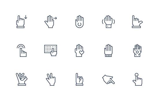 Regular Line Icons from Click Set with 15 Vectors High-Resolution Icons for Any Platform