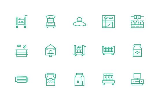 15 Icons for Shelf in Regular Line Format UI and UX Focused Icon Collection vector
