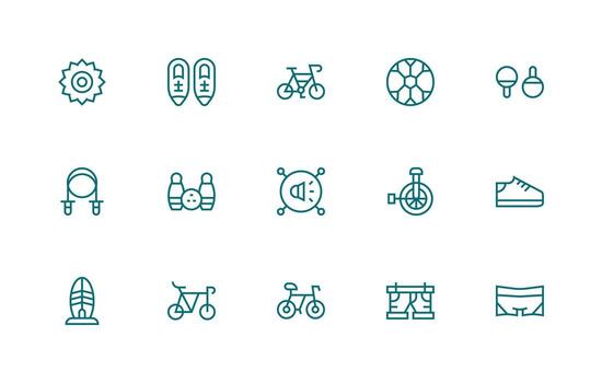 15 activo íconos en regular línea estético rápido acceso íconos para ui desarrollo vector