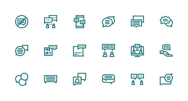 Reply Design Icons featuring 18 in Strong Stroke Line Style Scalable Icons for All Themes vector